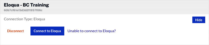 verbinde dich mit eloqua