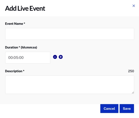 Live-Event hinzufügen